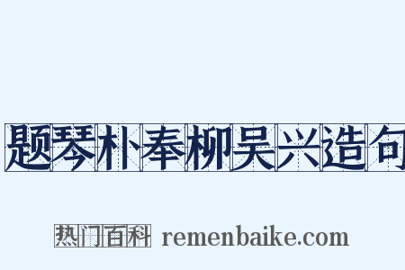 题琴朴奉柳吴兴造句是什么意思的图片